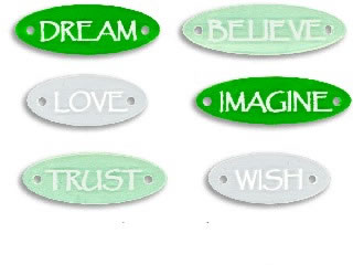 Heidi Grace - wood etched mini titles  (sold in 3's)